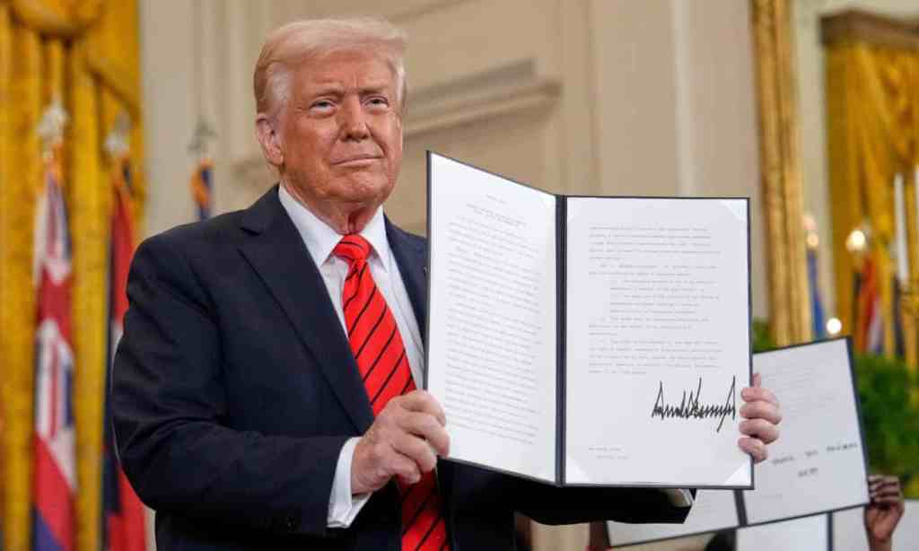 Trump signs executive order aimed at eliminating the Department of Education – video | Donald Trump | The&nbsp;Guardian